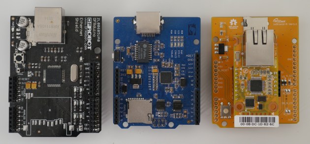 The three Wiznet W5x00 Generations